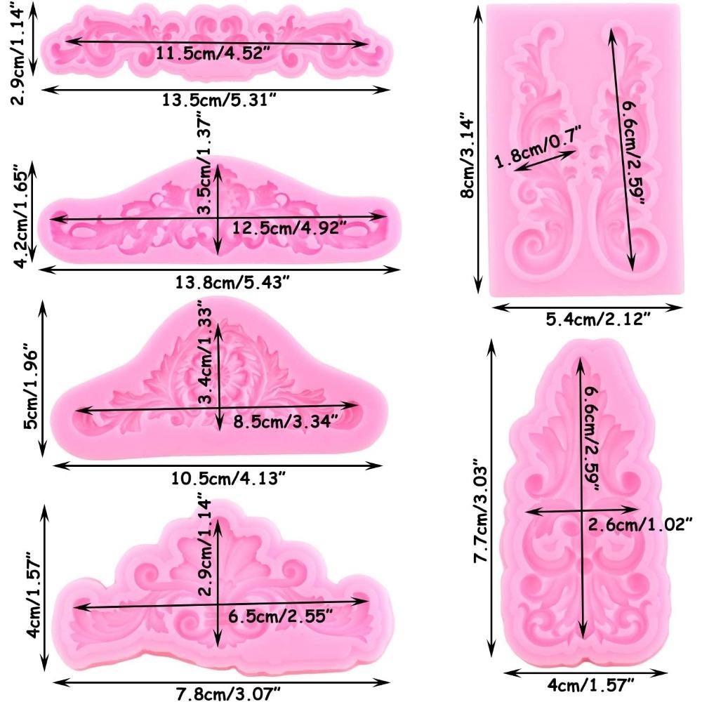 Sugarcraft цветок рельеф силиконовые формы торт границы формы для помадки инструменты для украшения торта полимерная глина формы для шоколадной мастики