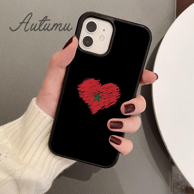 Чехол для телефона с флагом Марокко для iPhone 11 12 13 14 Pro Max mini X XR XS SE 2020 5 6S 7 8 Plus Samsung Galaxy S21 S22 Накладка