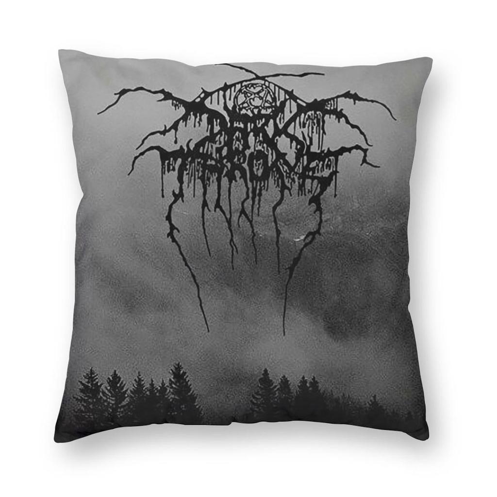 Логотип Darkthrone Норвежская Блэк-метал группа Квадратная наволочка Чехол для подушки Декоративная подушка для дома Спальни Автомобиля