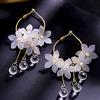 Latest Model Metal Circle Accessories Women Crystal Dangle Earrings Drop Earrings Fashion Jewelry ADM