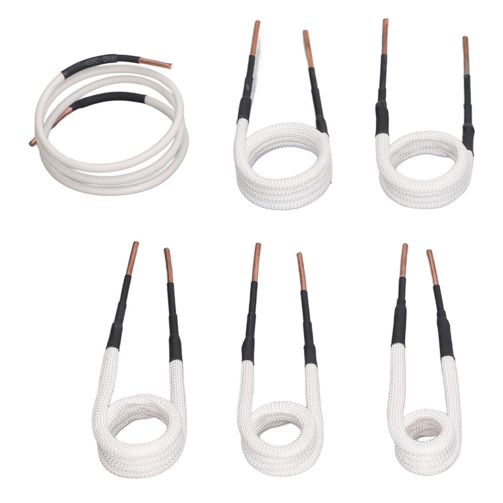 6 Pcs Induction Heater Coil Kit 3mm Brass Core 20 25 30 35 40mm Free Forming Induction Heater Wires