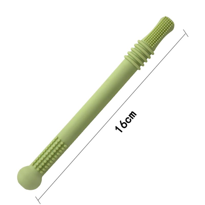 Детский прорезыватель Безопасный силиконовый жевательный соломка Игрушка Разноцветный детский молярный стик Игрушки для прорезывания зубов для младенца