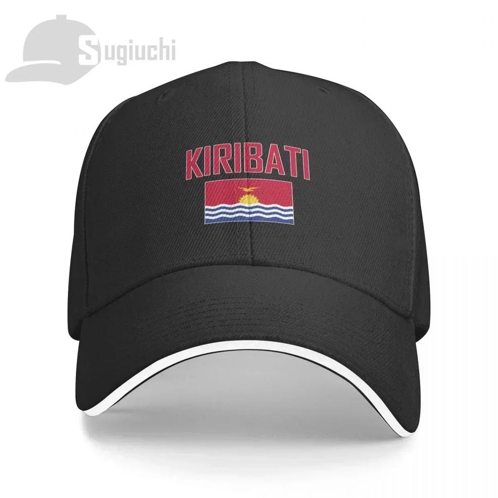 KIRIBATI Flag With Letter Baseball Cap Unisex Women Summer Unisex Hip Hop Caps Cotton Snapback Golf Hat Fishing Caps
