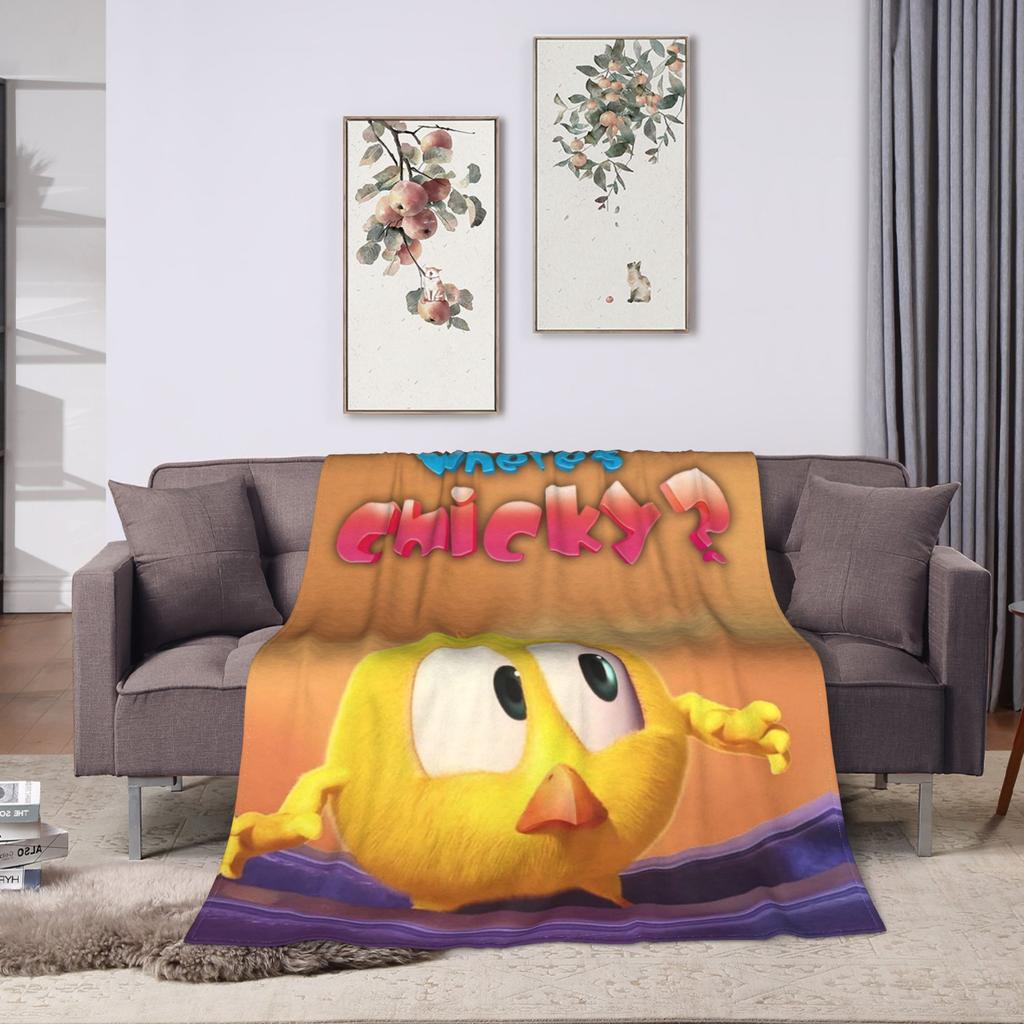 Where's Chicky Blankets Quality Soft Warm Throw Blanket Winter Camping Couch Chair Fashion Bedspread