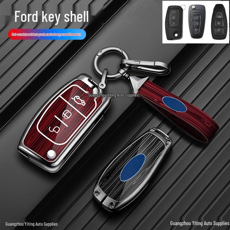 Совместимый чехол для ключей для Ford Focus 17/18, Kuga и Tourneo Connect - Унисекс, складной дизайн