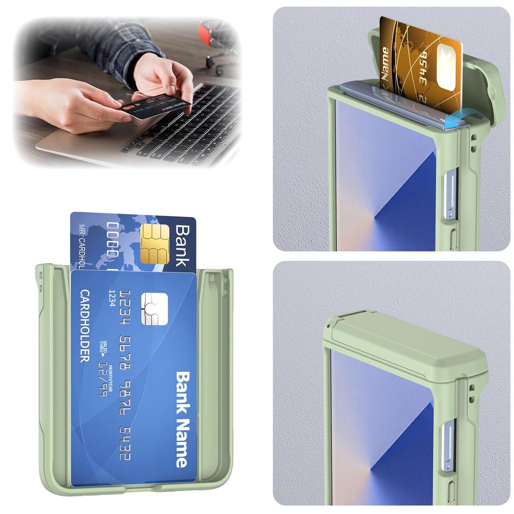 Защитный чехол для Samsung Z Flip 7 со слотом для карт и кронштейном для шарнира, Складная конструкция, Защита от падений