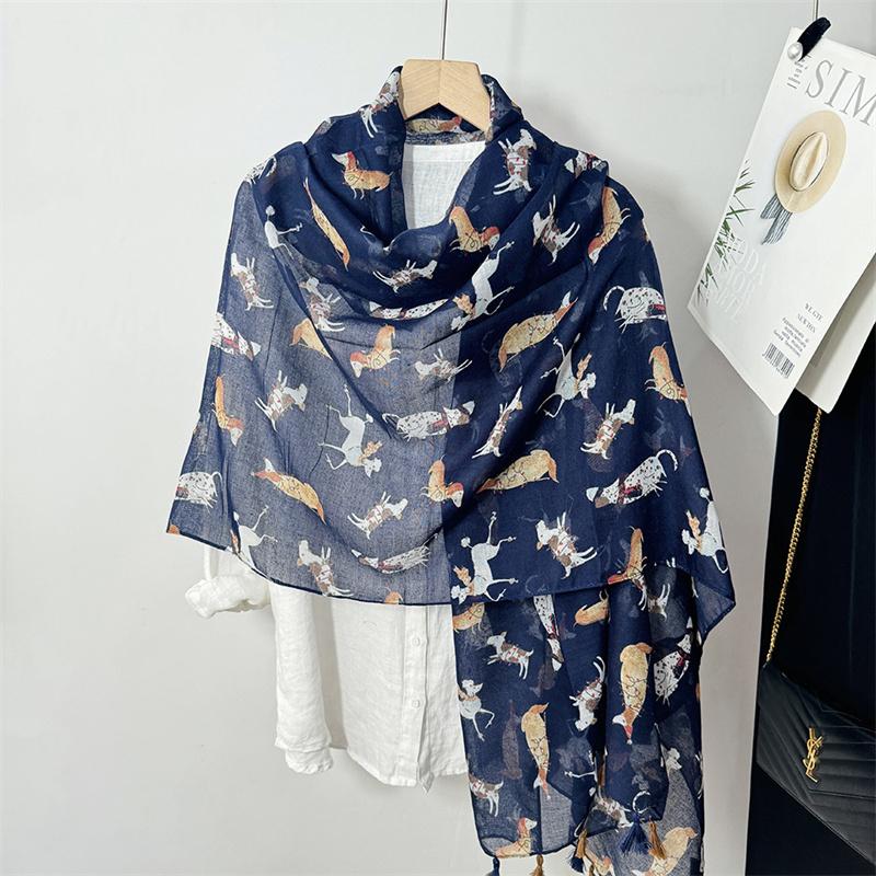 Winter Bohemina Ethnic Floral Viscose Shawl Wrap Lady Thin Scarves Fashion Tassel Pashmina High Quality Foulard Hijab Sjaal