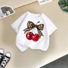Children's Casual Short-sleeved T-shirt - Summer Girl's Cute Cherry T-shirt