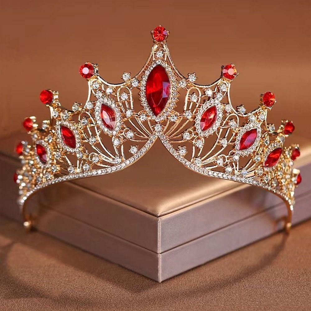 Luxurious Bridal Crown Rhinestone Princess Crown Temperament Bride Headwear Jewelry