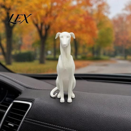 Compact Dog Sculpture 3D Printed Huibiti Figurine, Simulated Sitting Shape Model, Delicate Hair Durable Figure Texture, One-Piece Molding, Mini