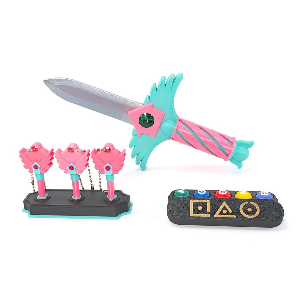 Сезон 3 Корейская традиционная игра Кальмар Ожерелье 3D Печать Косплей Ожерелье Брелок-кальмар для фанатов ТВ Семейных вечеринок Подарков