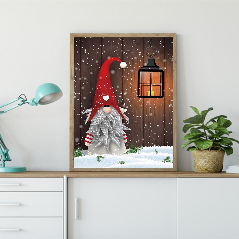 Новый продукт 5D Diy Алмазная картина Рождественский пейзаж Полный горный хрусталь Вышивка Санта-Клаус Мозаика Украшение дома