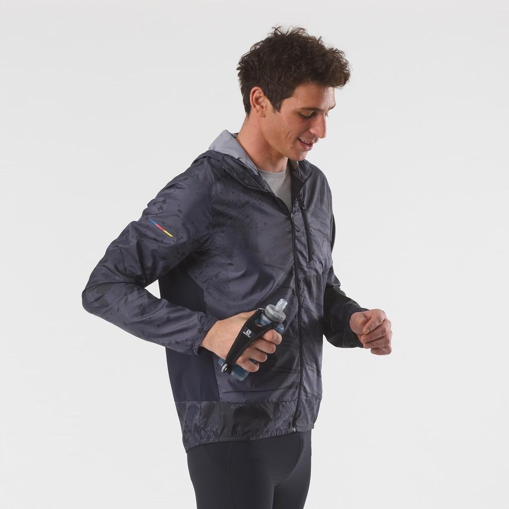 Hydration Hand Running Bottle Holder 2022 Model ACTIVE HANDHELD LC1928600 Free GRAY [Salomon] BLACK/SLATE