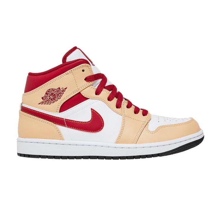 Air Jordan 1 Mid 'Light Curry Cardinal Red'