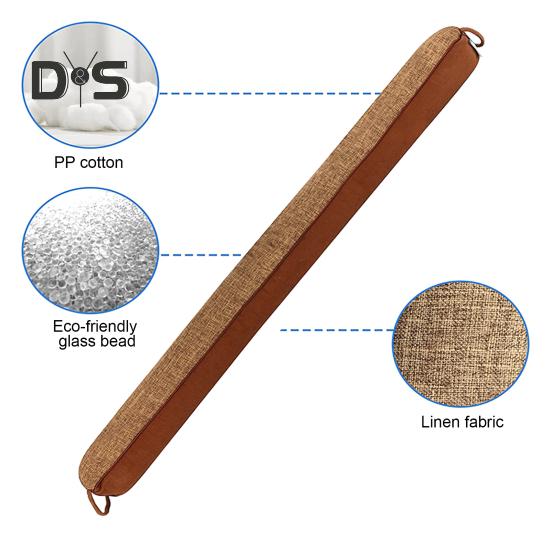 Triangle Door Drafts Stopper Weighted Under-Door Snake with Loop Light Wind Cold Air Noise Blocking Soundproof Door Bottom Seal Strip Front Door Gap