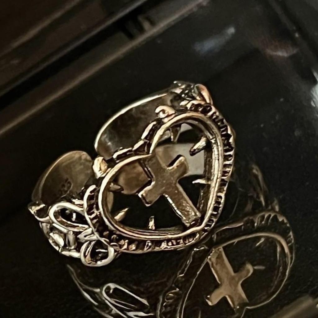 Уникальное кольцо с дизайном креста любви для женщин, регулируемое, минималистичное, украшение для пальца, элегантные кольца, украшение, подарок для нее