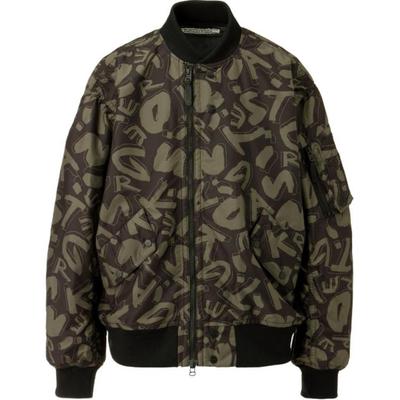 ONITSUKA TIGER Куртка унисекс с принтом букв, на молнии, со стойкой, черная 2183A929-001