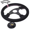 Spceddy MCX Pink Suede Steering Wheel 13inch 330mm 14inch 350mm Flat Racing Sport Real Leather Steering Wheel Universal