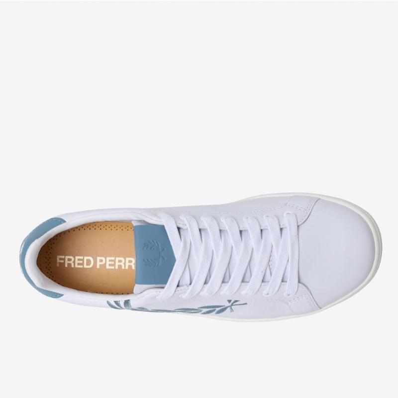 Fred Perry Unisex Leather Shoes B721 Laurel Logo
