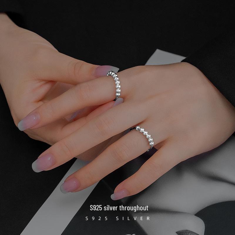 Кольцо на указательный палец Banyan Tree S925 Silver женское с круглыми бусинами и декомпрессией, тренд