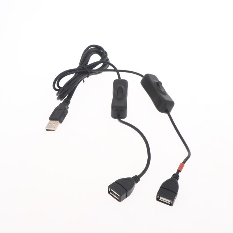 Разветвитель USB-кабеля питания "папа-мама" с выключателем для светодиодных устройств