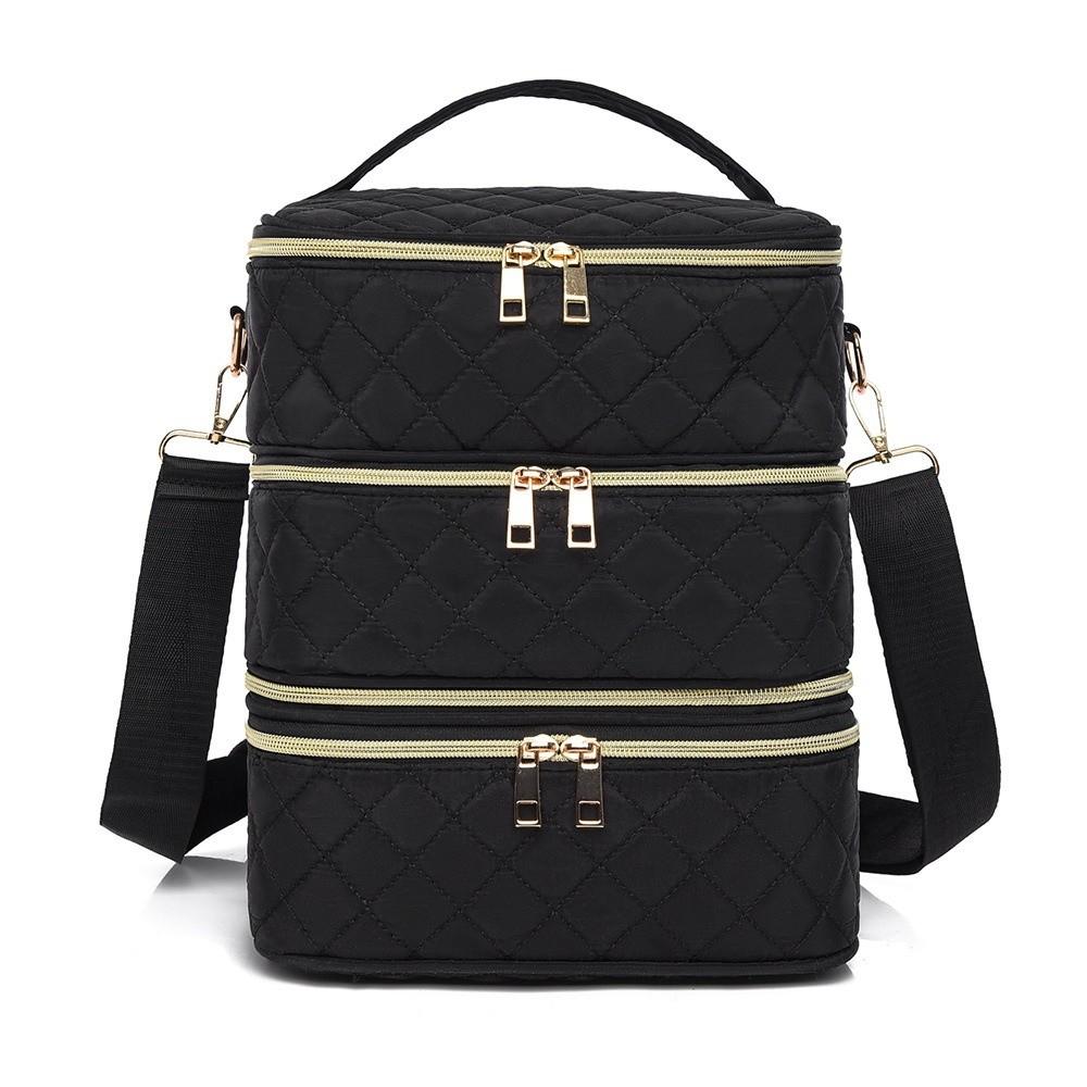 Portable Nail Care Tool Storage 3 Layer Shoulder Bags Gifts Cosmetic Bag Beauty Tool