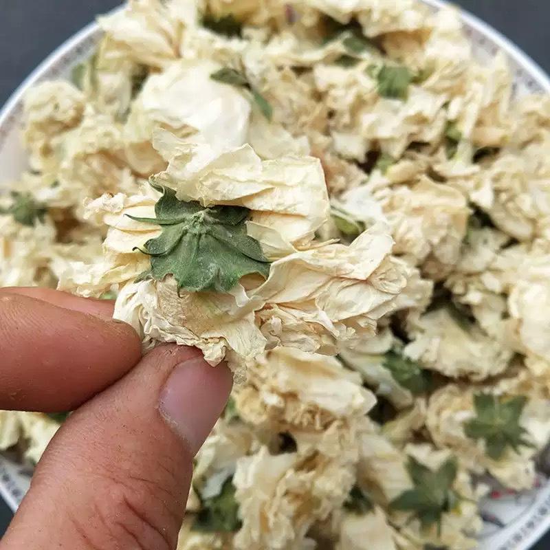 Genuine 500g Sulfur-Free White Hibiscus Flower Chinese Medicinal Herb
