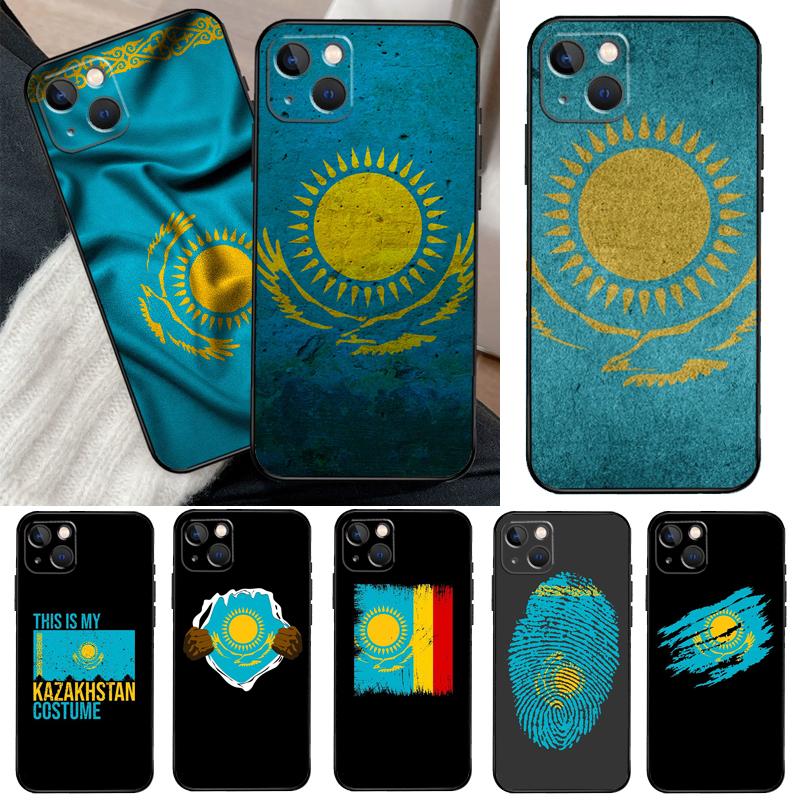 Kazakhstan flag Phone Case For iPhone 17 16 14 13 12 11 15 Pro Max mini 15 16 Plus 16e 17 Air Bumper Cover