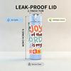 1PC The Joy Of The Lord Slogan 750ml Color Plastic Sports Water Bottle Leakproof Flip Straw Lid Suitable for Sports Office Home Use