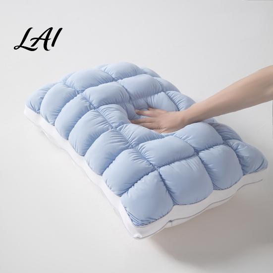 Comfortable Hypoallergenic Sleeping Pillow Cooling Quilted Puff Pillow Cloud-Like Bed Down Alternative Soft Springy Pillows for Dorm Rooms