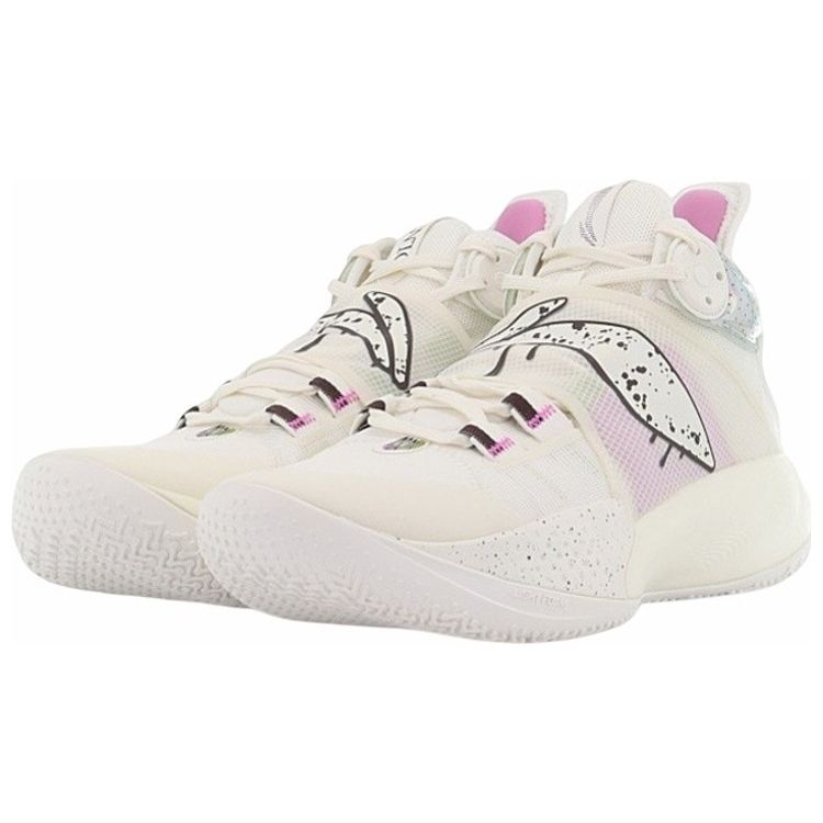 Баскетбольные кроссовки Li Ning Sonic 9, удобные, универсальные, амортизирующие, нескользящие, прочные, с поддержкой, средней высоты, мужские, белые ABAR011-7