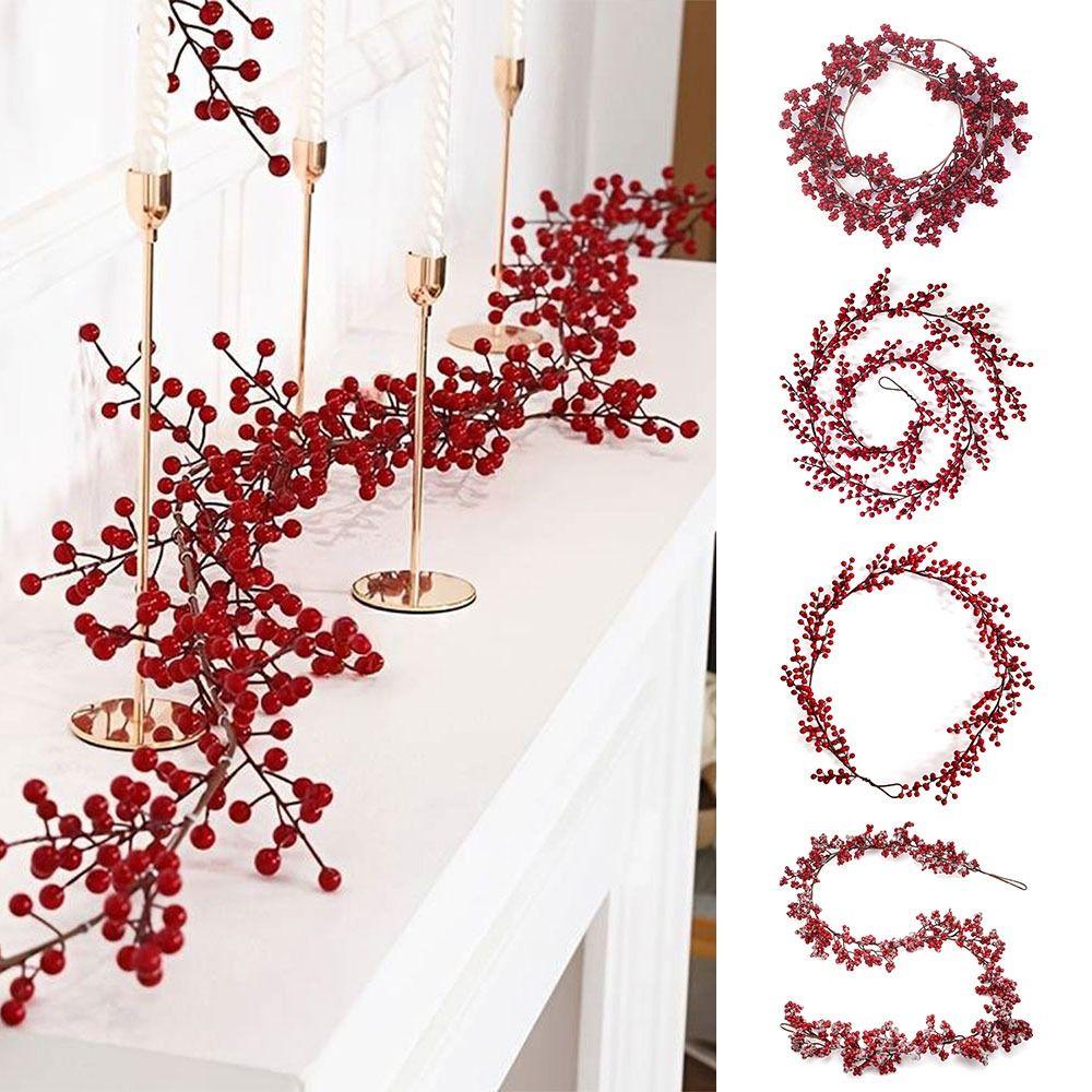 Красная Ягода Красные Ягоды Лоза DIY Аксессуары Искусственные Растения Высококачественный Подвесной Венок Фестиваль