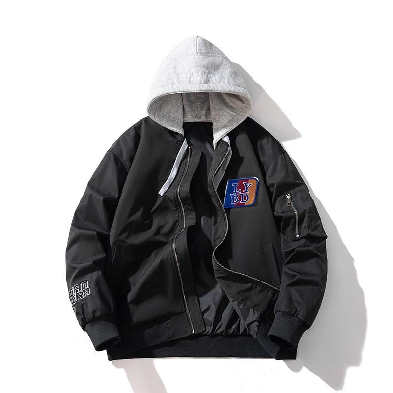 Mens Oversized Baseball Jacket Casual Bomber Style Loose Fit Outerwear