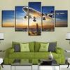 Canvas Paintings HD Prints Airplane Pictures Wall Art Framework 5 Pieces Aircraft Sunset Landscape Posters Modular Home Decor