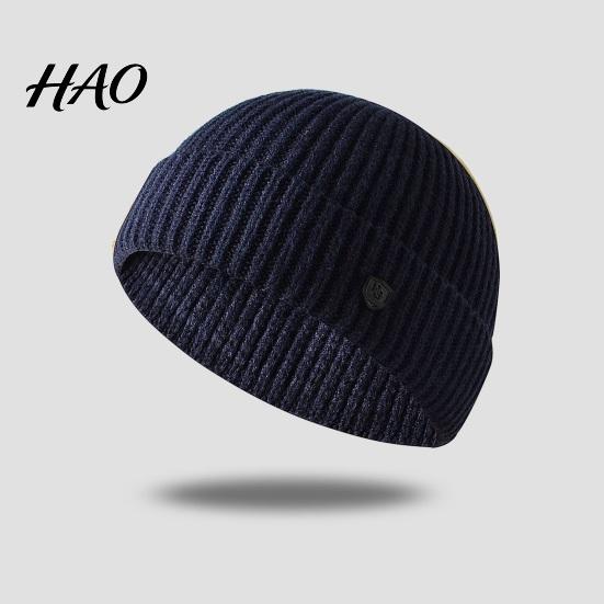 Brimless Knitting Hat Autumn Winter Warm Knitted Men Women Solid Color Ribbed Beanies Outdoor Windproof Thick Hiking Cycling