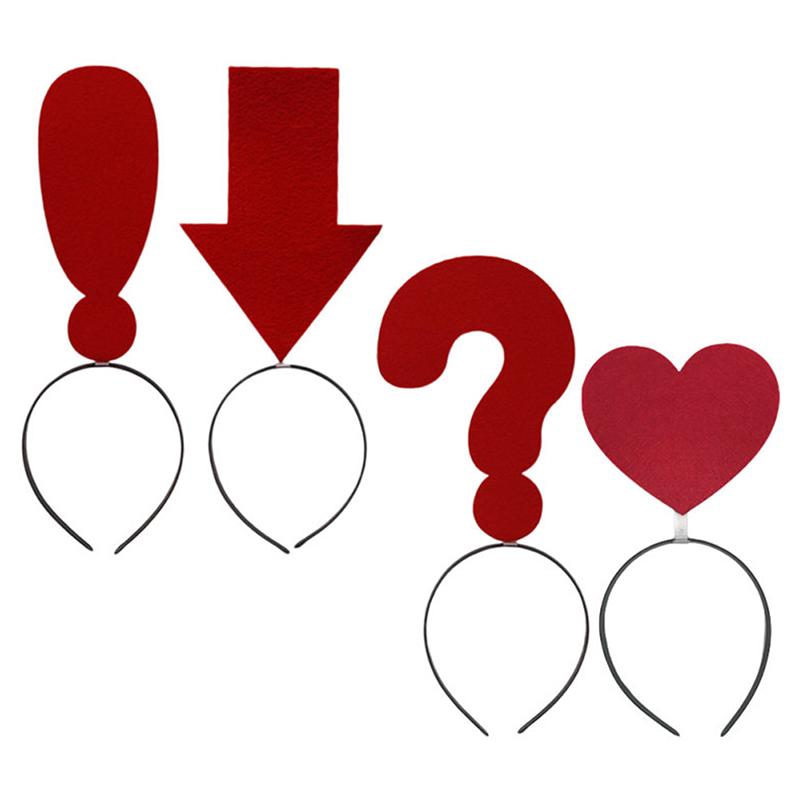 Повязка на голову со знаком вопроса, повязка на голову для фотосессии, праздничный обруч для волос, головной убор для костюма, рождественские сувениры, головной убор для девочек