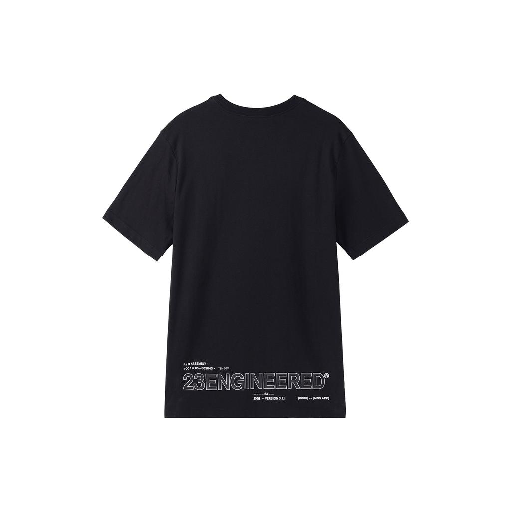 Jordan Solid Color Letter Logo Print American Retro Round Neck Casual Short Sleeve T-Shirt Men Tops Black DQ7359-010