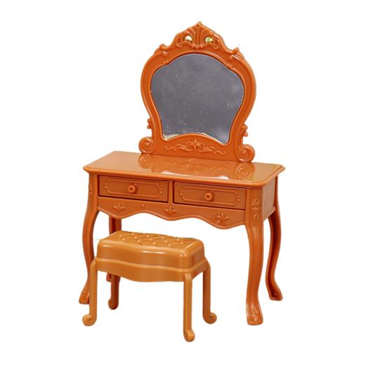 Doll Mansion Furniture Set Miniature Dressing Table Bunk Bed Bedside Table Dolls Bedroom Accessories for Kids Pretend Play