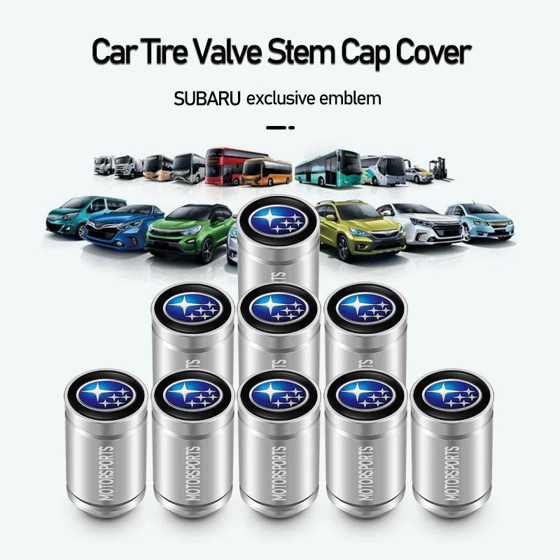 4Pcs Car Wheel Tire Valve Caps Covers Auto Accessories For Subaru XV Impreza Legacy Forester Outback Tribeca Crosstrek BRZ 2006 Z16