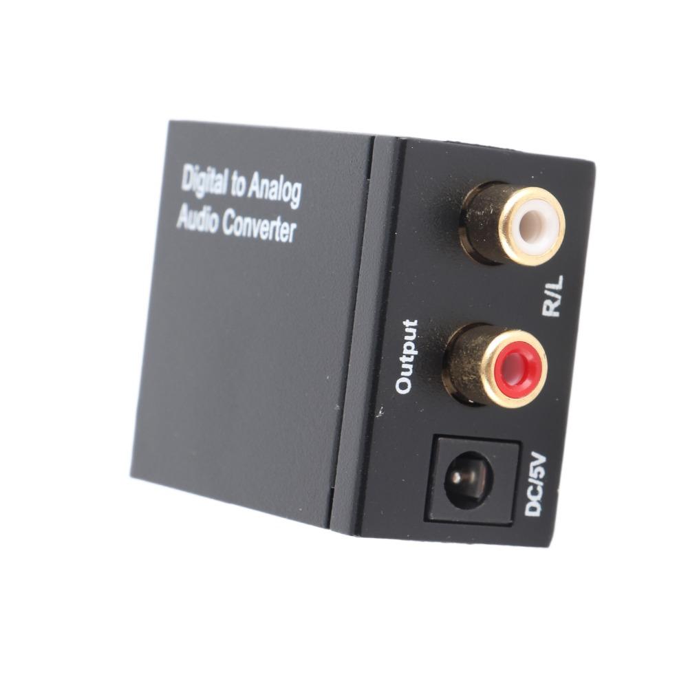 RCA Output Digital To Analog Converter Coaxial /Optical Input Optical To Analog Converter For TV