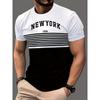 Men's Sports and Leisure T-shirt -3D Digital Printed Stripe Design