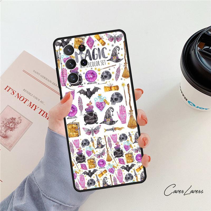 Чехол для телефона 'Ведьма Колдовство' Для Samsung Galaxy S24 S25 S23 S22 Ultra Note 10 20 Plus S20 S21 FE