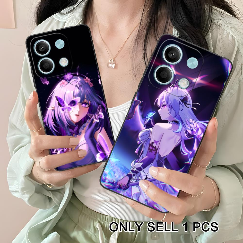 HSR Касторовое Матовое ТПУ Чехол для Мобильного Телефона для Xiaomi Redmi Note 14 13 12 11 S Pro Plus 4G 5G Цветной Печатный Чехол