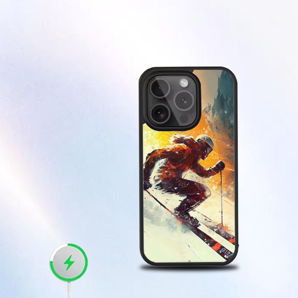 Skiing Snow Snowboard Ski Phone Case For IPhone 16 15 14 13 12 11 Pro Mini Max Soft Magnetic Cover