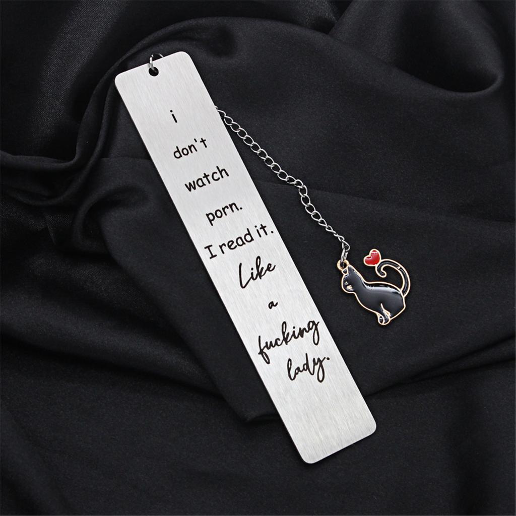 Закладки из нержавеющей стали с подвесками в виде кошек, закладки для книг, разделители страниц, подарок учителю, читателю, другу