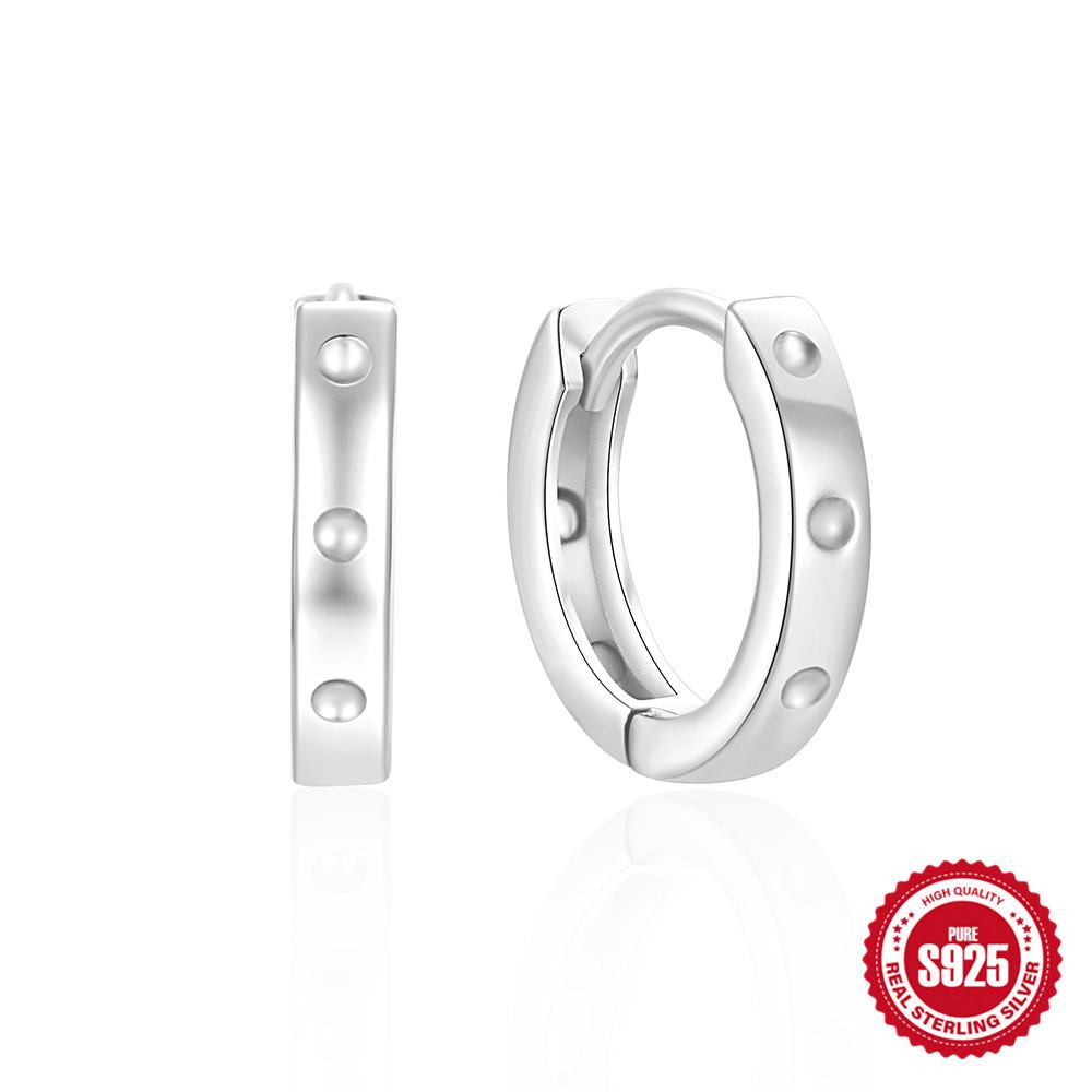 Стильные и простые серьги-гвоздики в стиле Ins из стерлингового серебра S925, универсальные, квадратные, с бриллиантами, классические