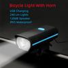 Bicycle Light 120dB Horns USB Charging Cycling Trumpet Bike Lights Flashlight Headlamp MTB Road 1200 mAh Night Riding Headlight