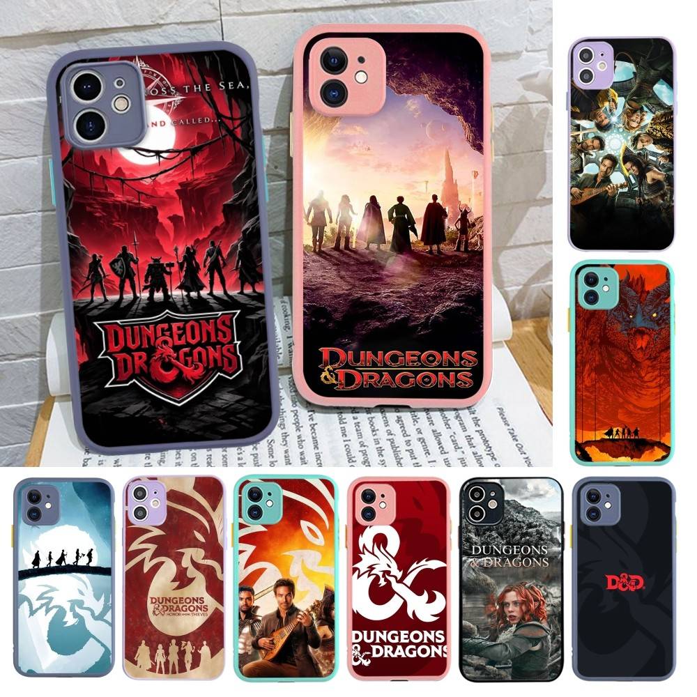 Fantasy Movie D-Dungeons D-Dragons Phone Case For IPhone 16 15 14 Plus 15 13 12 11 Pro Max X XS MAX Matte Cover