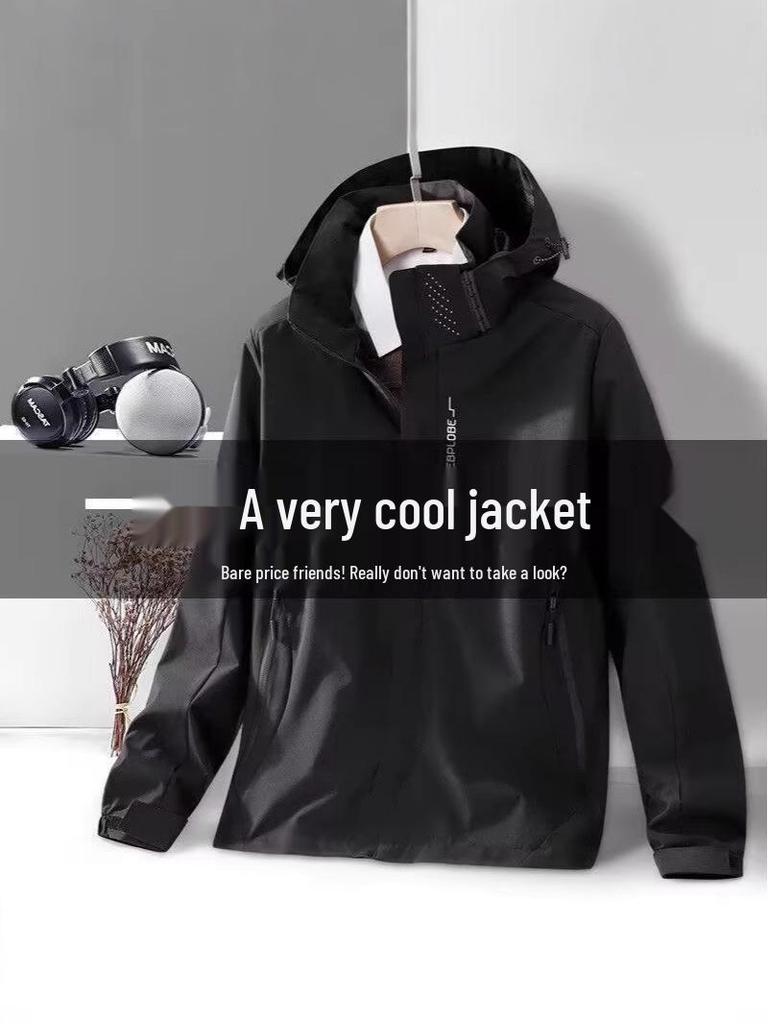 Мужская водонепроницаемая куртка-хардшелл «три в одном» Suzaku для активного отдыха и ношения в тибетском западном Сычуани