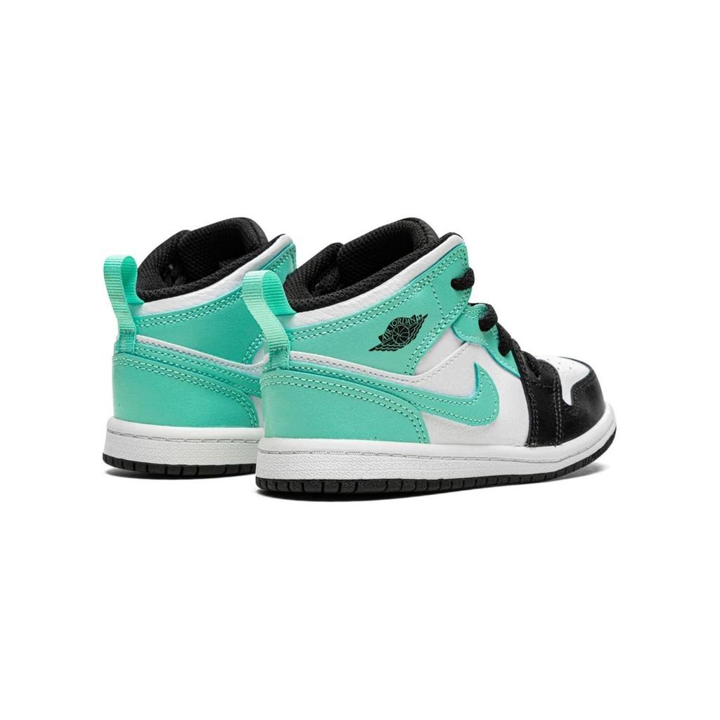 Кроссовки Air Jordan 1 Mid TD Tropical Twist Baby Зеленый Белый Черный 640735-132